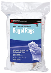 RAGS T-SHIRT W/TRIM WHITE 2LB